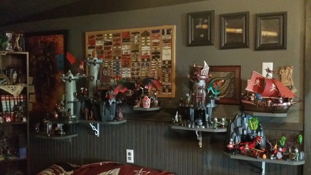 playmobil dragon shelves collection