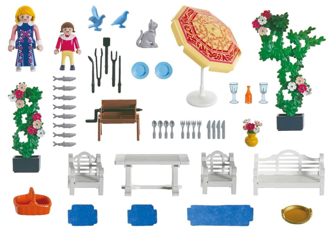 Parasol Playmobil Victorian 1900 - Réf. 5326 / 70896 - Pour Maison De Poupée Jardin - Occasion